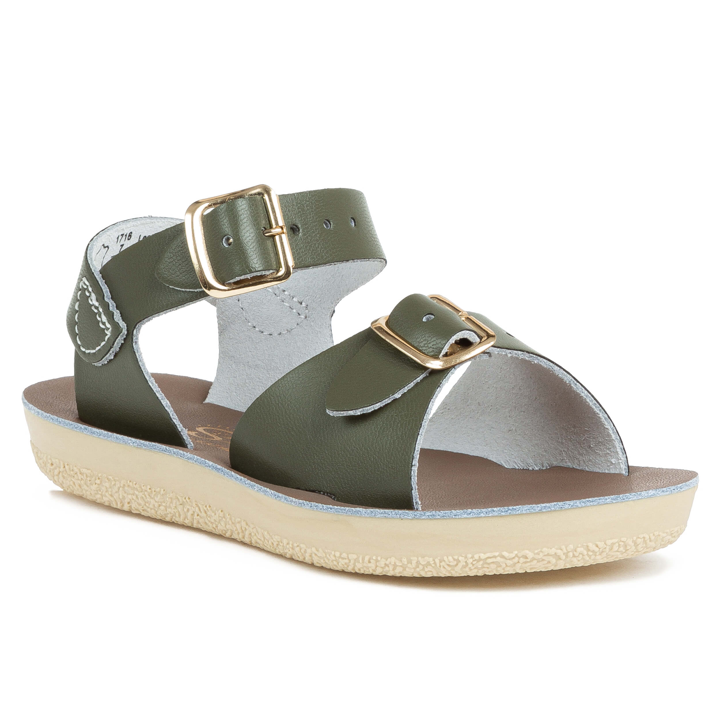 Salt-water, Childs Surfer Sandal - Olive