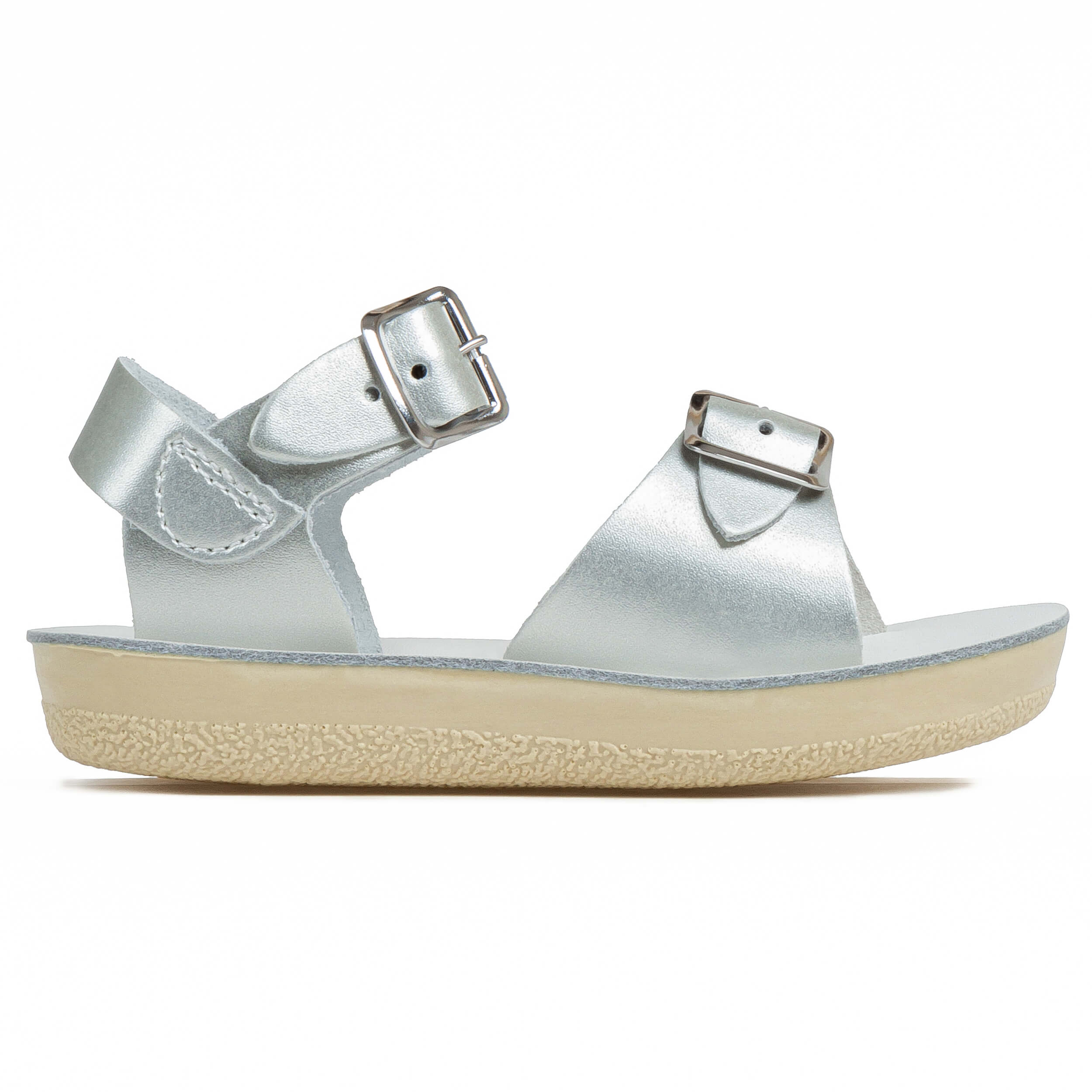 Salt-water, Childs Surfer Sandal - Silver