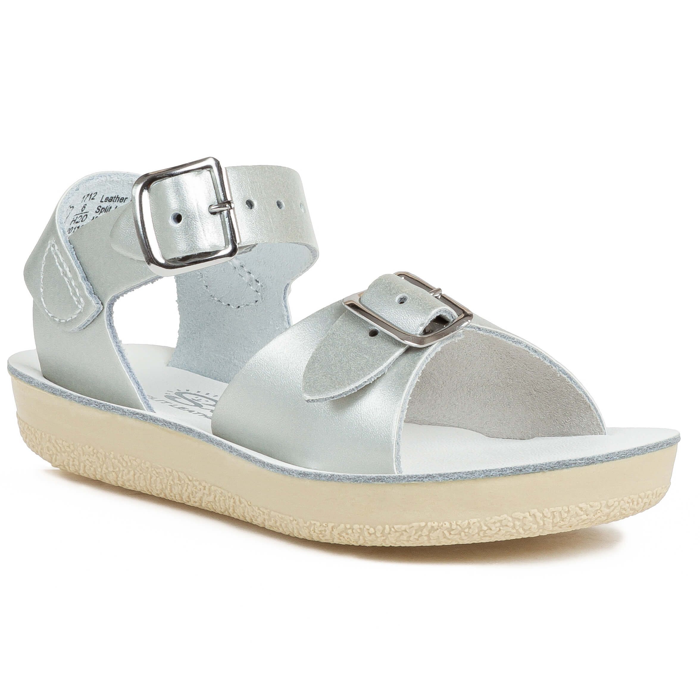 Salt-water, Childs Surfer Sandal - Silver