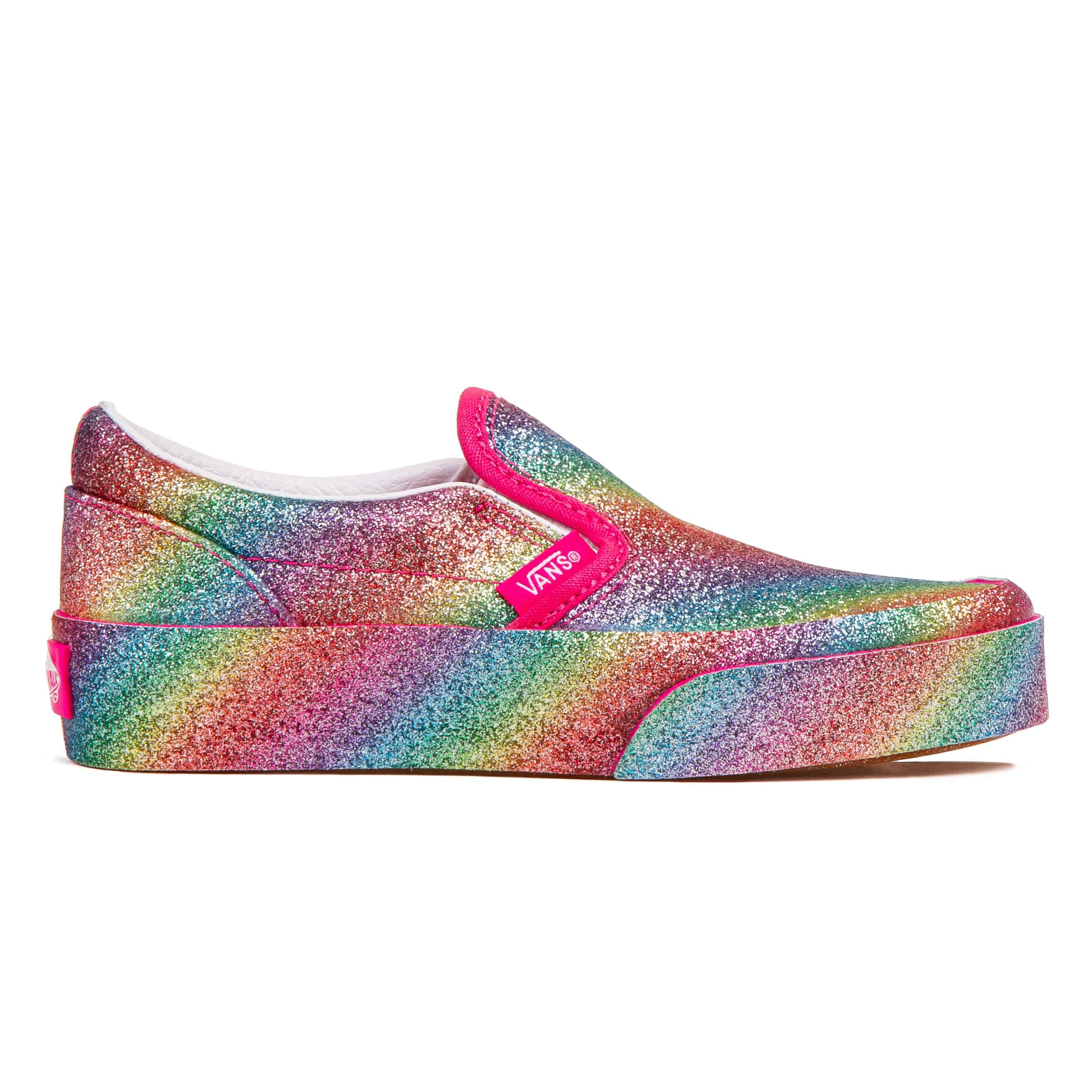 Vans, Kids Classic Slip-on Glitter - Rainbow