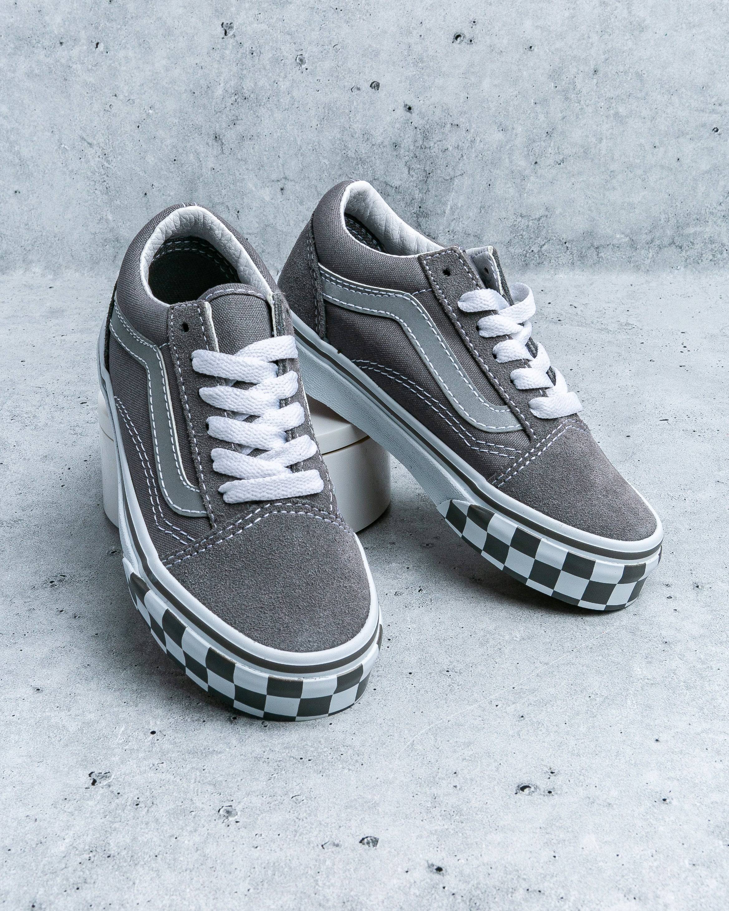 Vans, Kids Old Skool Chex - Grey