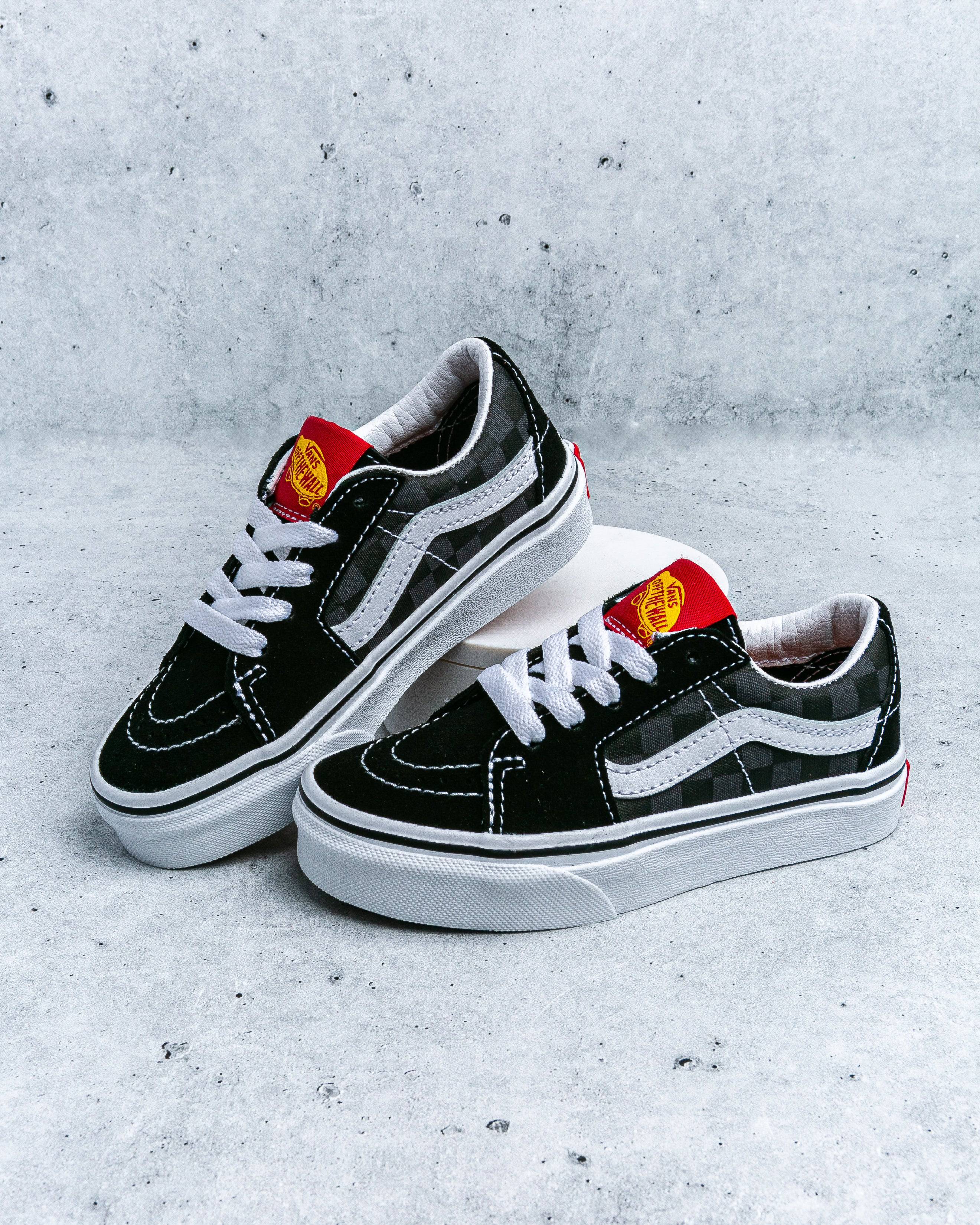 Vans, Kids Sk8-low Chex - Black