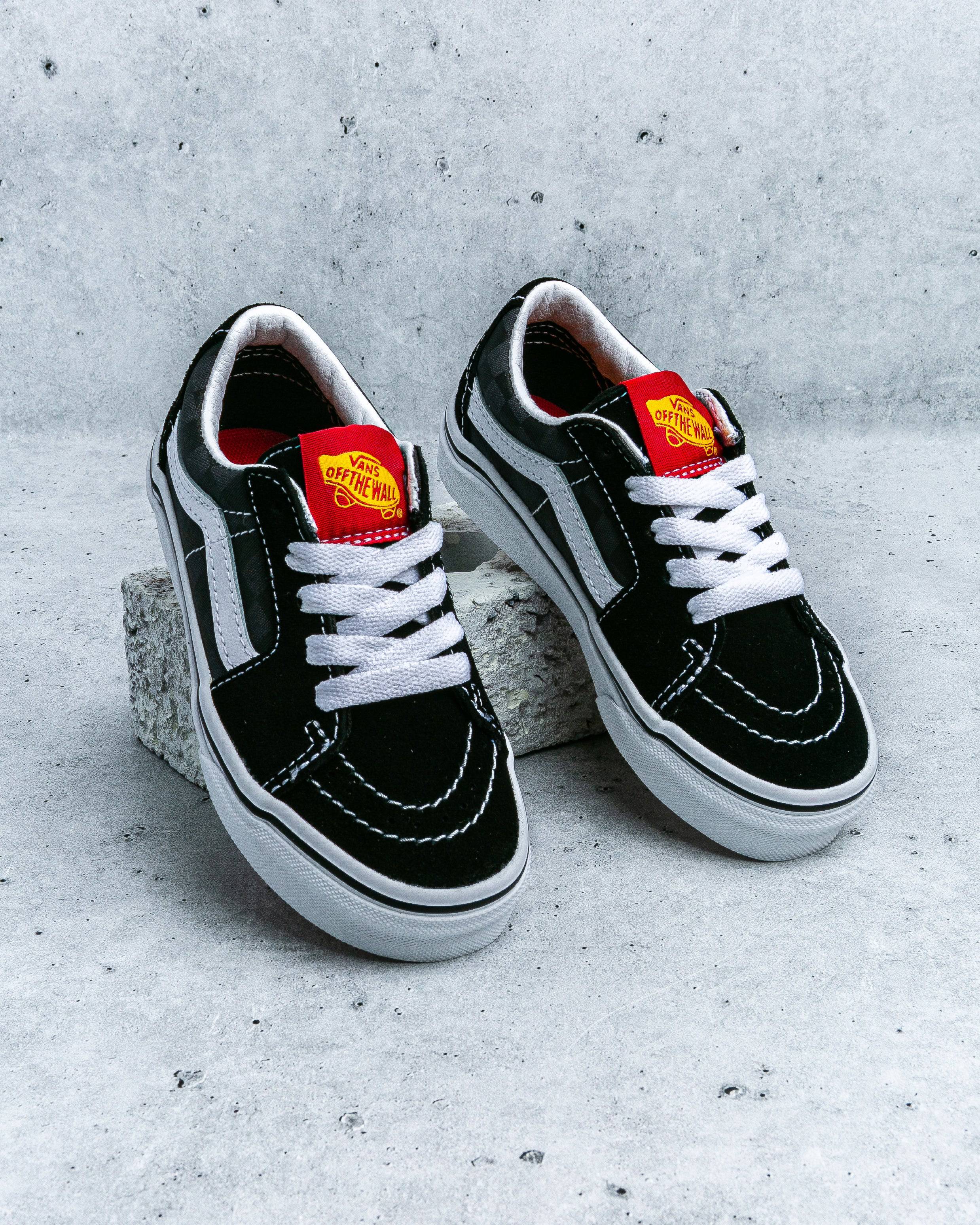 Vans, Kids Sk8-low Chex - Black