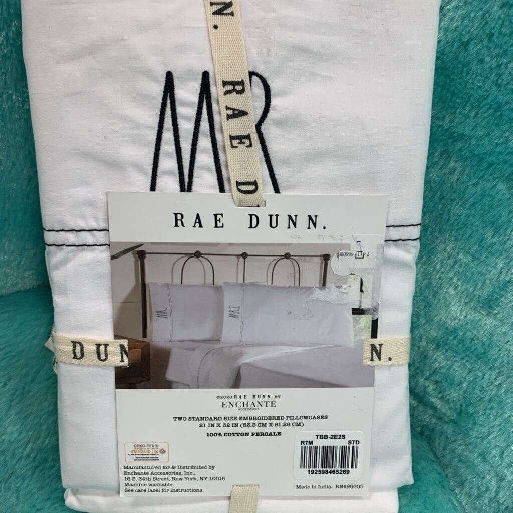 Rae Dunn, Mr & Mrs Pillow Cases