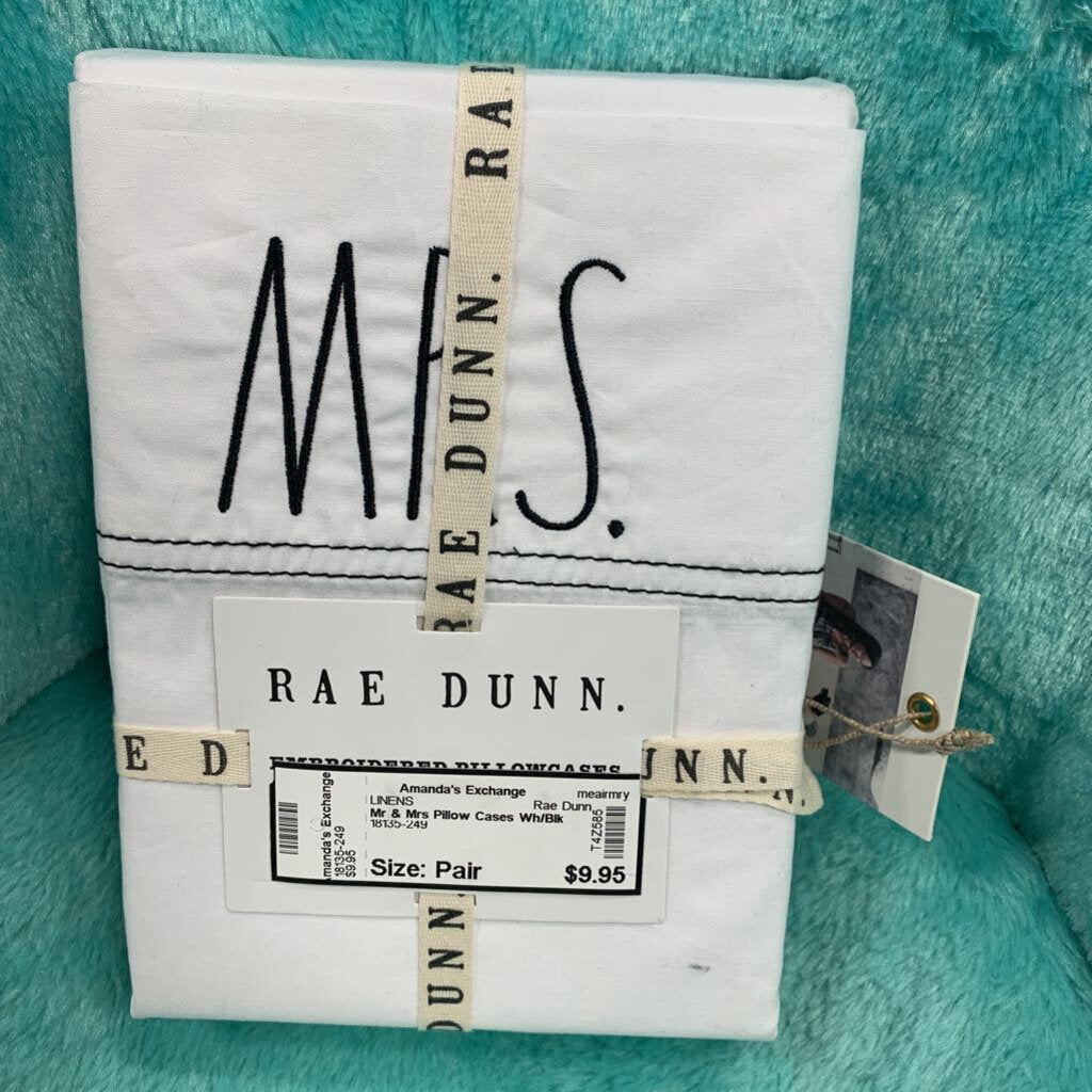 Rae Dunn, Mr & Mrs Pillow Cases