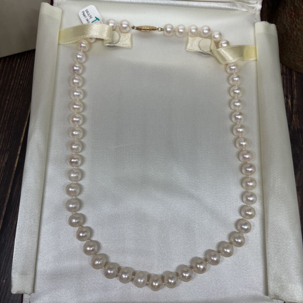 Zales, Pearl Necklace w/14K YG Clasp