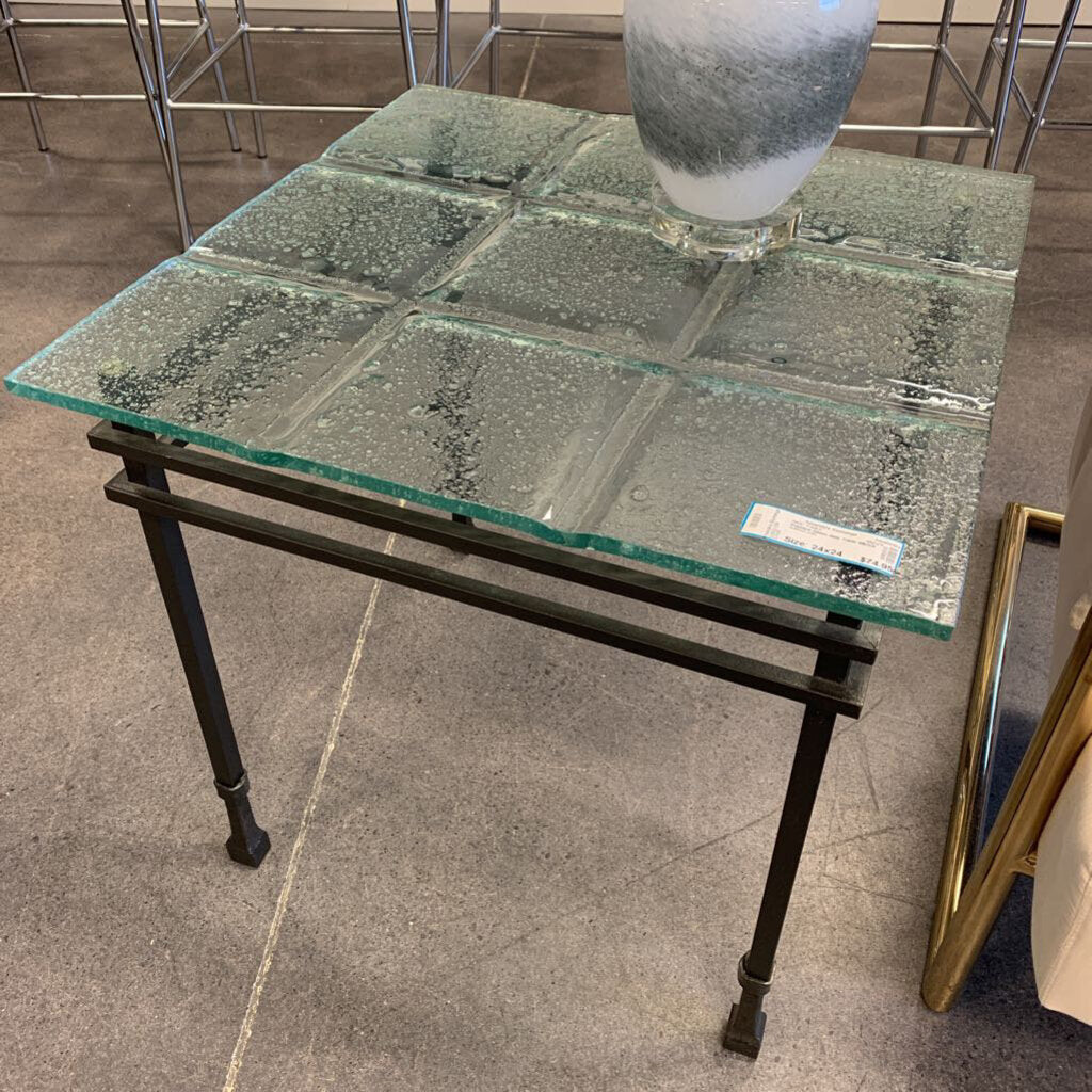 Macy's, Pebbled Glass Side Table