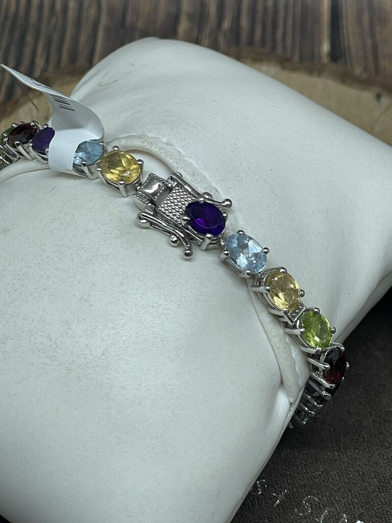 Amanda's Exchange Consignment, Sterling & Gem Tennis Bracelet