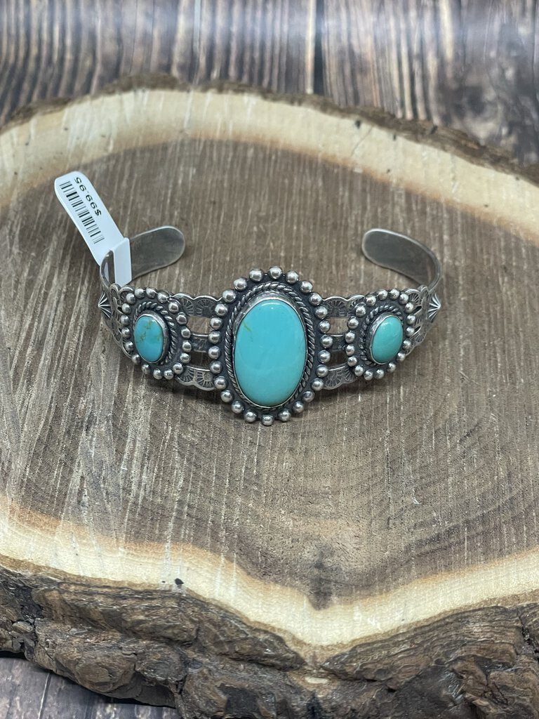 JP, Sterling & Turquoise Bracelet