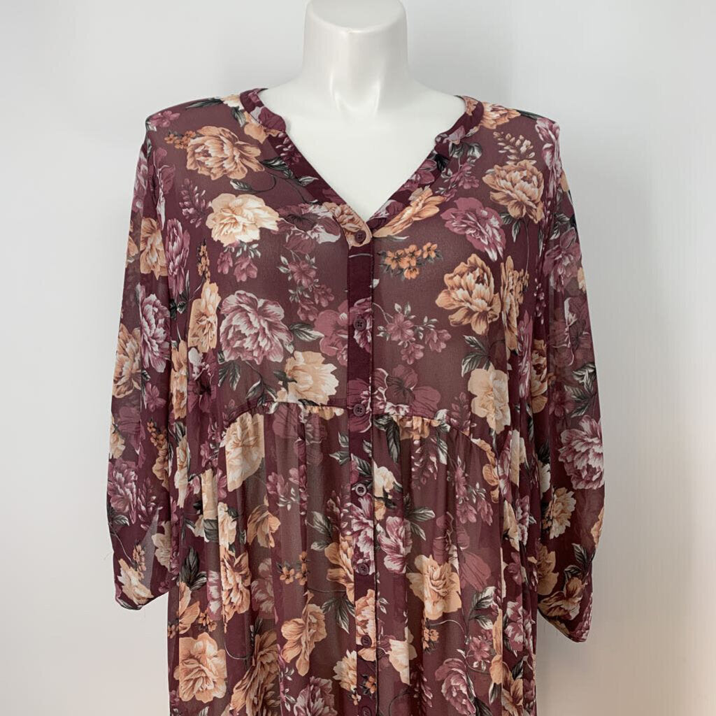 Torrid, Torrid L/s Flora Dress