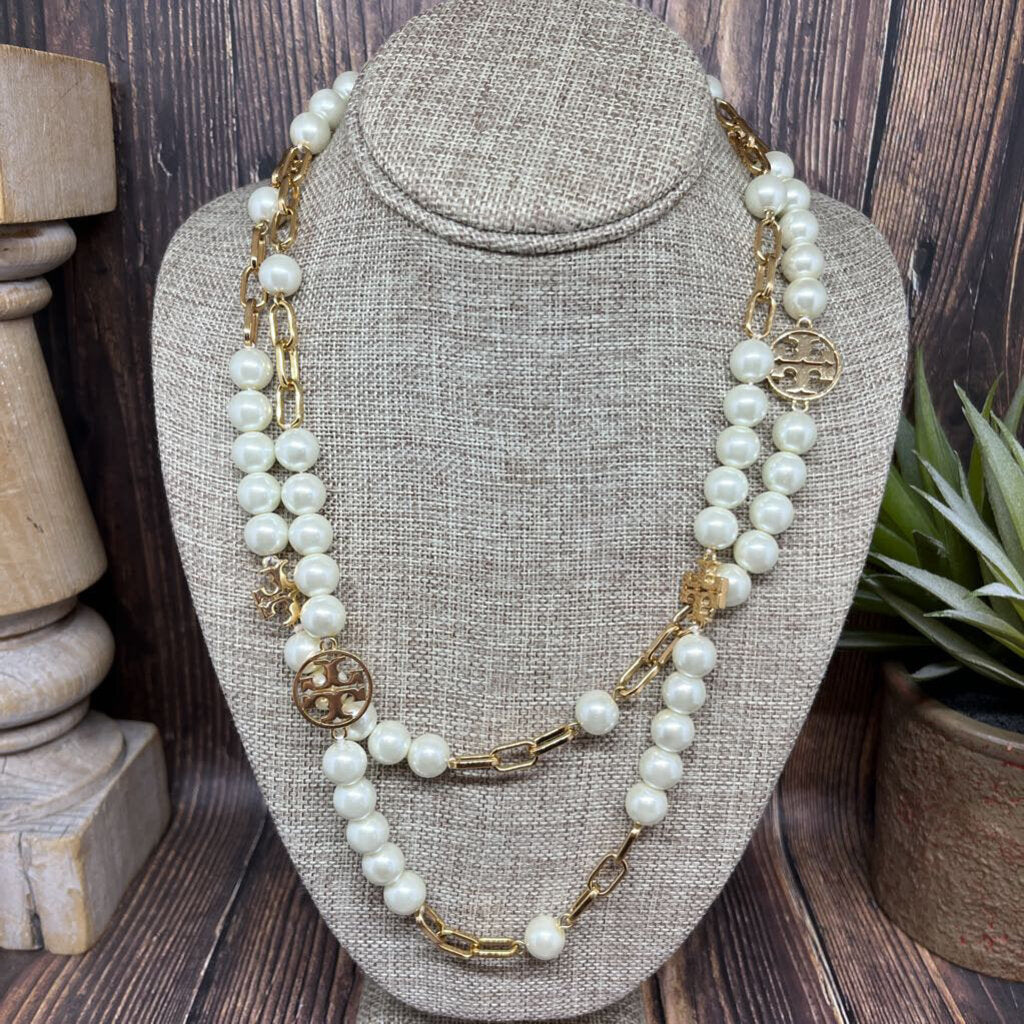 Tory Burch, Tory Burch Faux Pearl Necklace