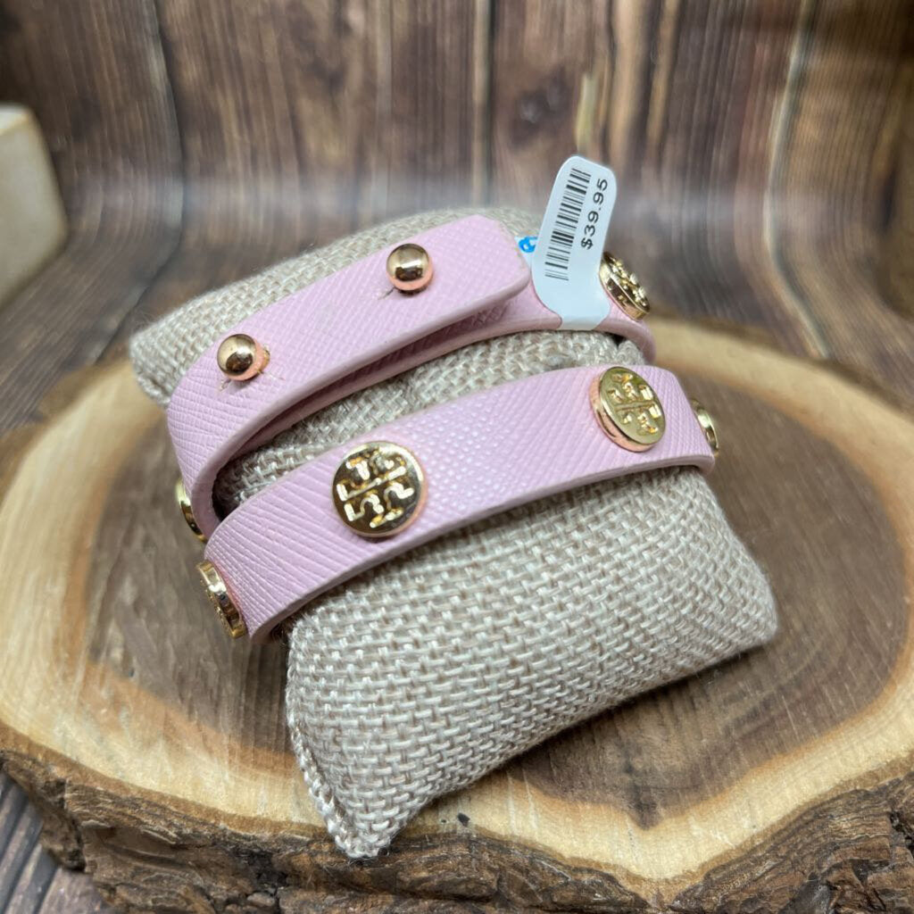 Tory Burch, Tory Burch Wrap Logo Stud Bracelet