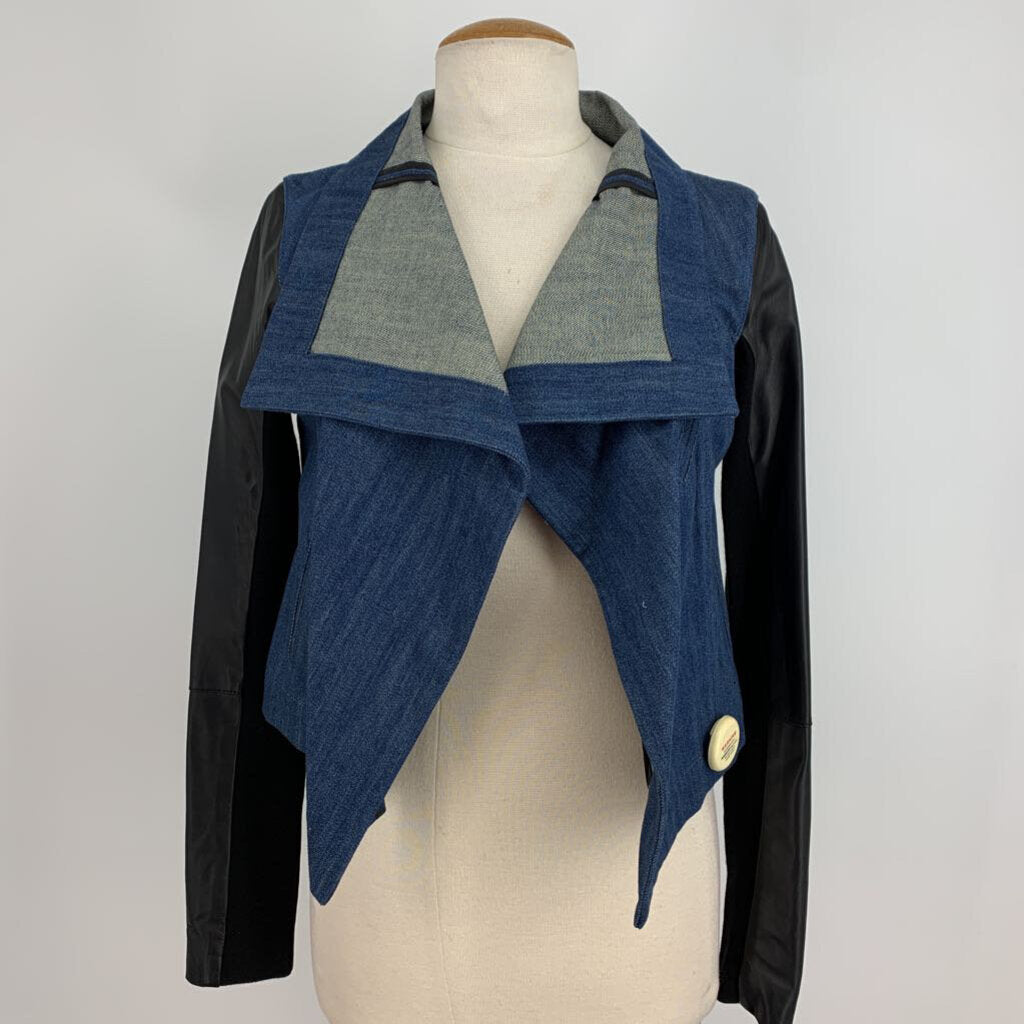 Veda, Veda L/s Denim/Leather Jacket