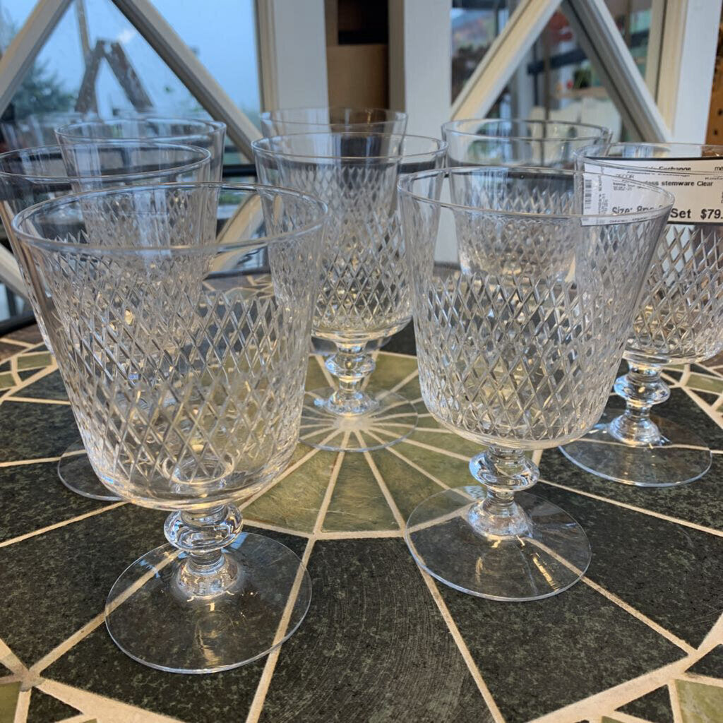 Kosta, kosta cut glass stemware